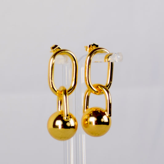 Golden Cascade Hoops