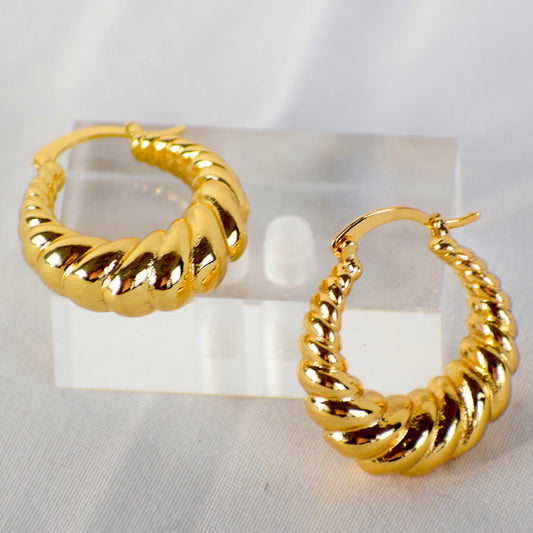 Swirl Hoop Earrings